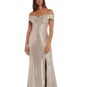 Night Way Collections Silver Maxi Dress
